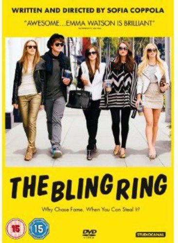 DVD cover for āThe Bling Ringā featuring five young adults in sunglasses.