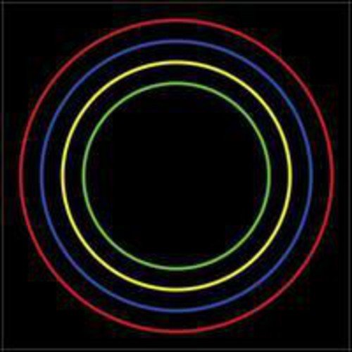 Bloc Party “Four” album cover: concentric colored circles on black.