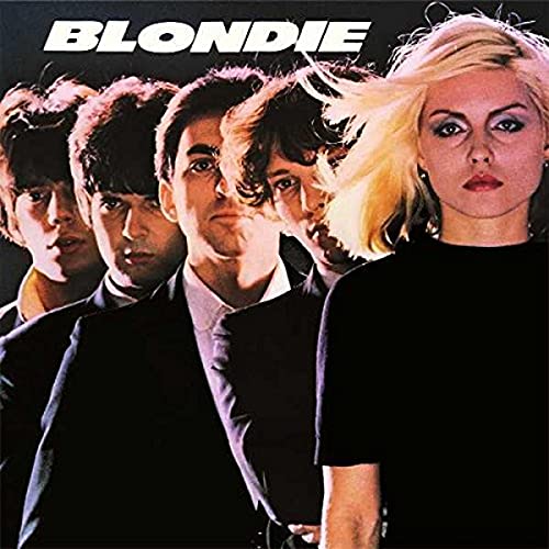 Blondie album cover featuring the band in suits, Debbie Harry prominent.