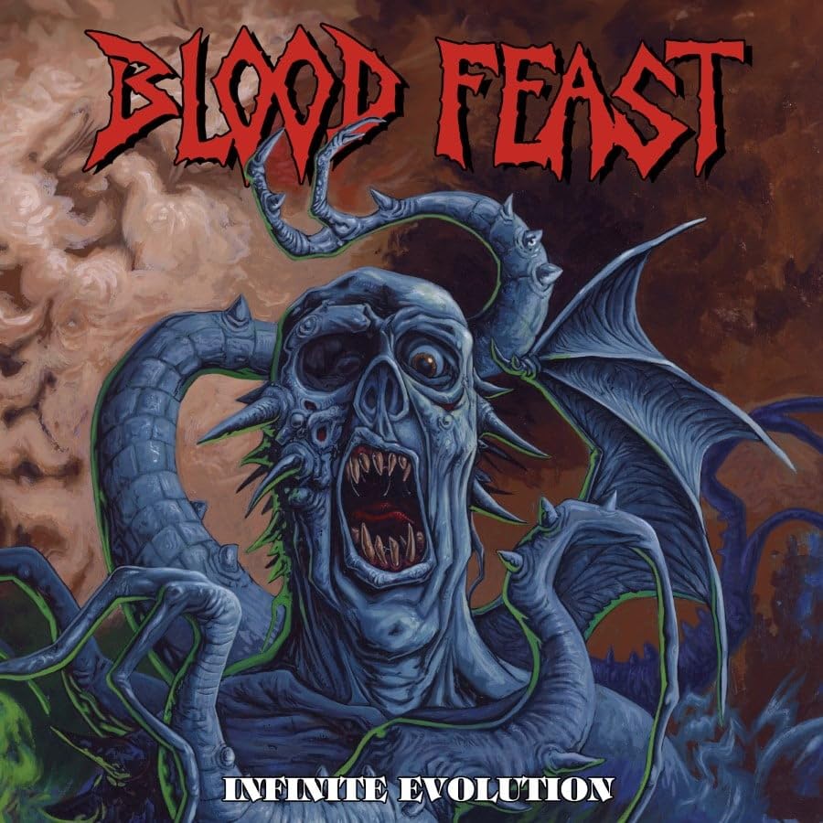 Album cover art featuring a monstrous creature with wings and tentacles against dark clouds.
