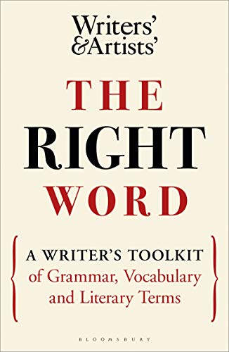 Book cover: "The Right Word" by Writers' and Artists', cream background.