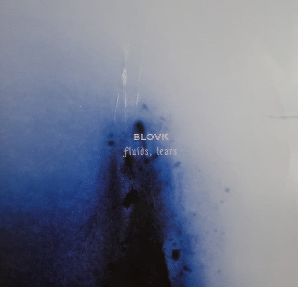Vinyl record cover with blue watercolor wash and band name "Blovk".