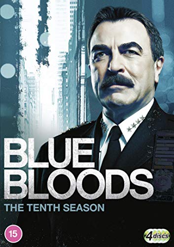 Blue Bloods Season 10 DVD cover featuring Tom Selleck in a suit.
