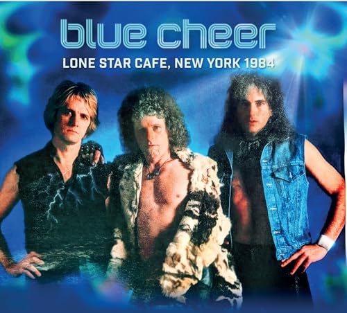 Blue Cheer band members pictured on a 1984 live album CD cover.