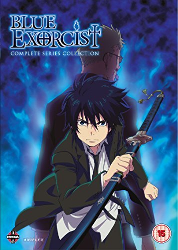 Blue Exorcist" DVD cover featuring two anime characters and a sword.
