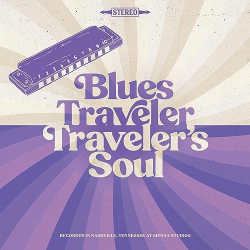 CD cover for Blues Traveler's "Traveler's Soul" featuring a harmonica.