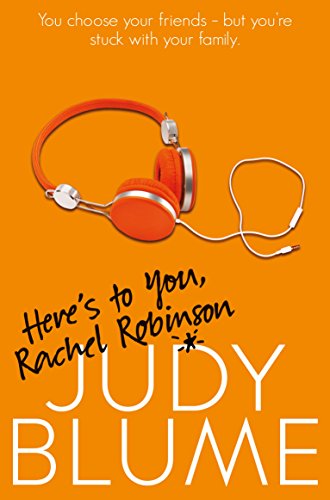 Book cover with orange background, orange headphones, and text by Judy Blume.