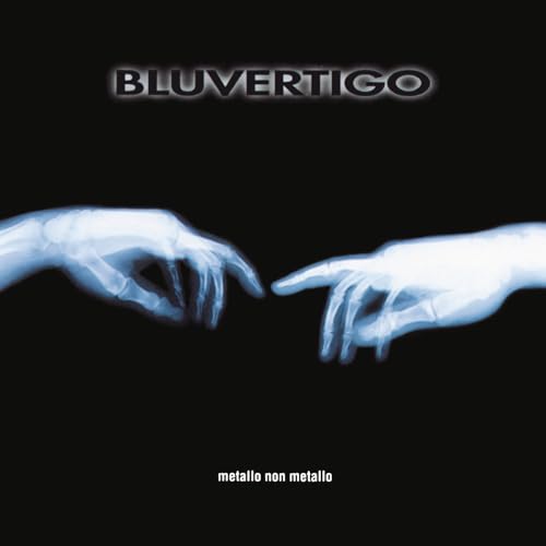 Bluvertigo album cover: X-ray hands reaching towards each other on black.