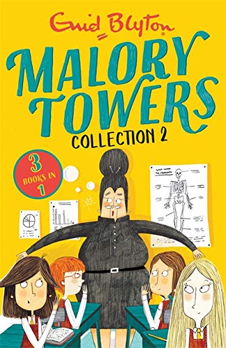 Book cover: “Malory Towers Collection 2” with illustration of girls and teacher.