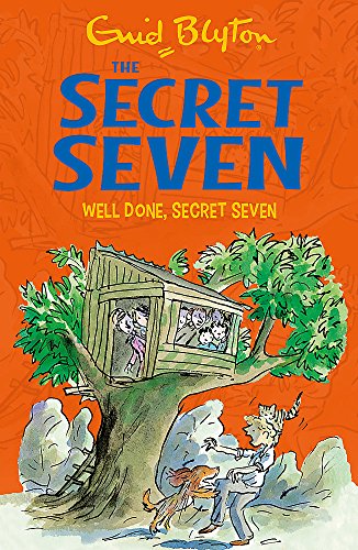 Book cover: children in a treehouse with a dog, illustrated style.