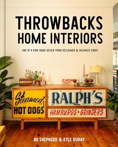 Book cover featuring a vintage sideboard and plants in a bright room.