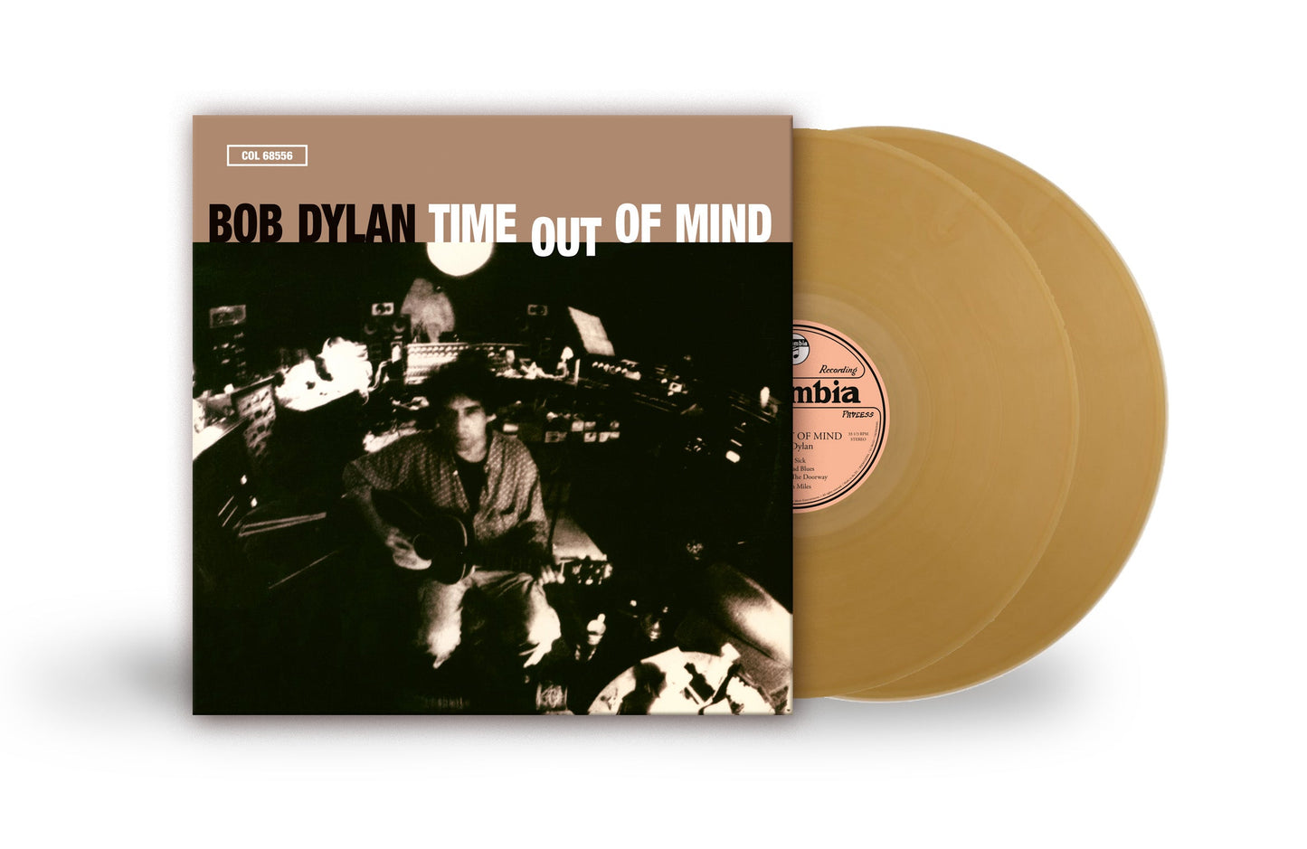 Bob Dylan’s “Time Out Of Mind” vinyl 2LP with clear gold records.