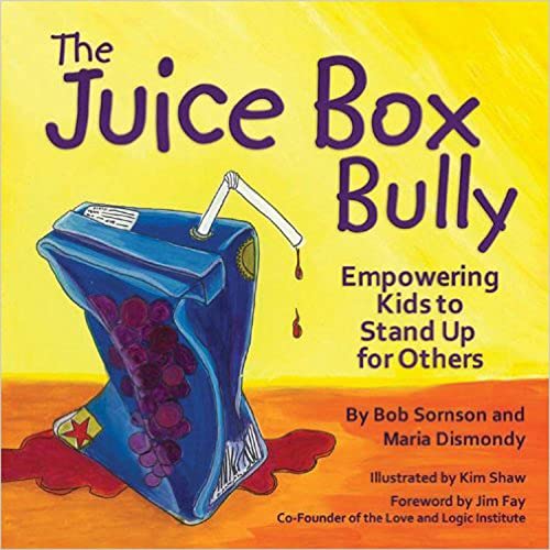 Book cover featuring a crushed blue juice box spilling onto a yellow and orange background.