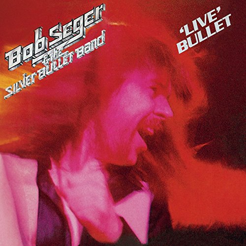 Bob Seger album cover, featuring a portrait in red and pink tones.