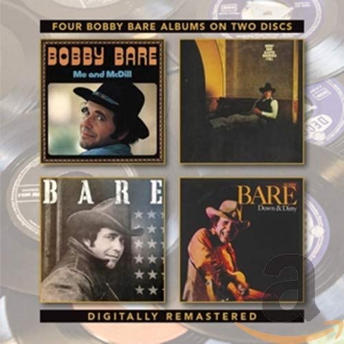 Bobby Bare CD compilation cover featuring four album covers and silver discs.