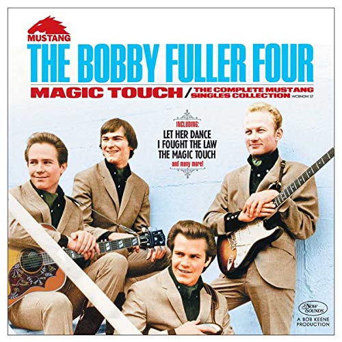 Album cover featuring three men in tan suits playing guitars against a blue background.