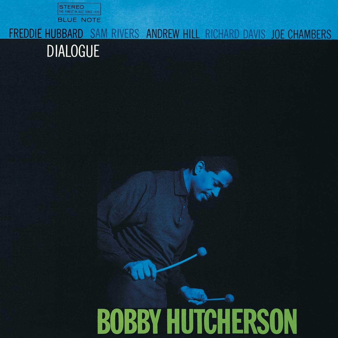 CD case featuring jazz musician Bobby Hutcherson, likely with a blue hue.