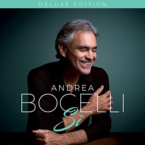 Andrea Bocelli album cover, "Si", featuring a portrait of the singer.