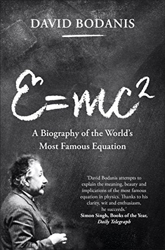 Book cover: "E=mc2" with equation and portrait of Albert Einstein.