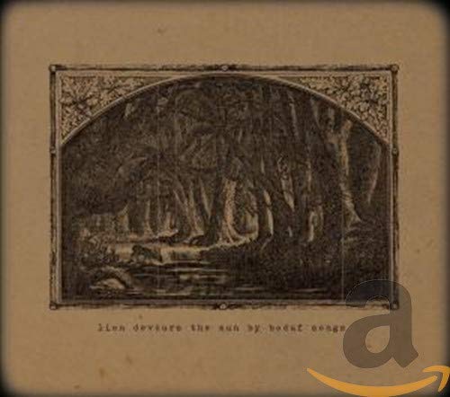Dark, detailed sketch of trees within an ornate frame; album cover.