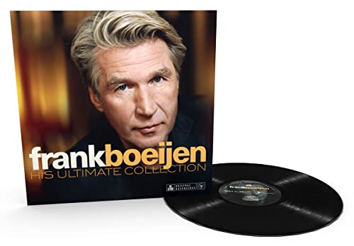 Photograph of Frank Boeijen on album cover with vinyl record partially visible.