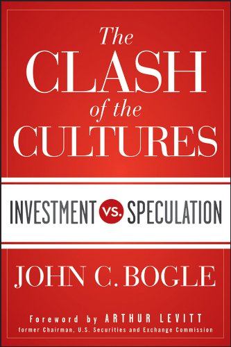 Red book cover with white text: "The Clash of the Cultures" by John C. Bogle.