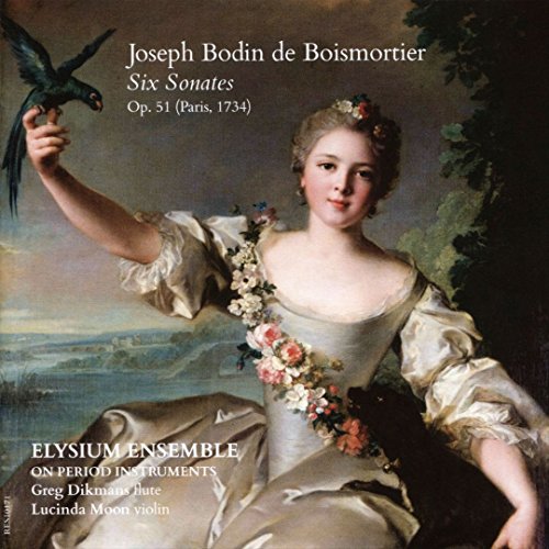 CD cover: portrait of a woman with a parrot, Baroque style.