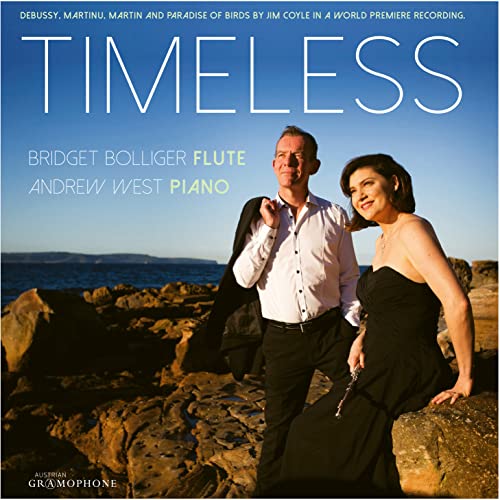 CD cover featuring flutist Bridget Bollinger and pianist Andrew West.