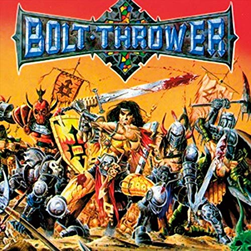 Bolt Thrower album cover: painted medieval battle scene with warriors.
