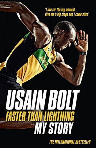 Usain Bolt’s autobiography cover, showing him mid-run with title text.