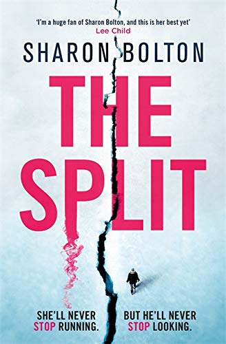 Book cover: "The Split" by Sharon Bolton, featuring a cracked landscape.