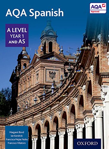 Textbook cover for AQA Spanish A Level Year 1 and AS featuring Plaza de España.