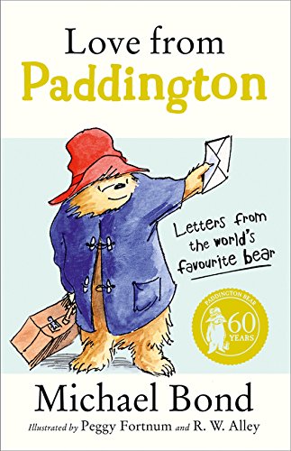 Book cover: Paddington Bear with a letter and suitcase, celebrating 60 years.