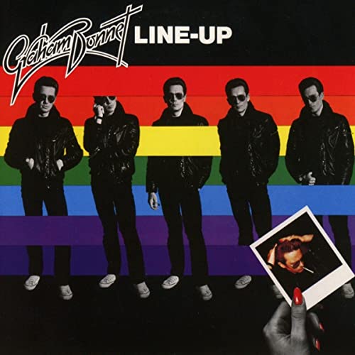 Album cover for Graham Bonnet’s “Line-Up” featuring band members and a photo.