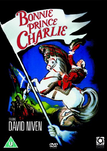 Bonnie Prince Charlie" DVD cover: a man on horseback with a waving flag.