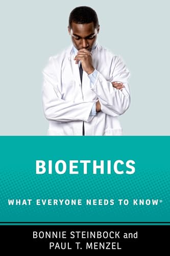 Book cover featuring a doctor in a white coat and the title "Bioethics.