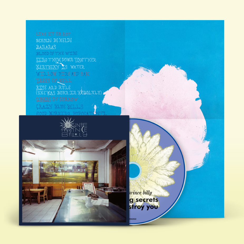 Bonny Prince Billy CD with tracklist insert and disc featuring a white flower graphic.