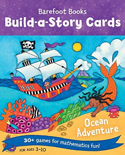 Box cover for Build-a-Story Cards Ocean Adventure featuring a pirate ship and a mermaid.