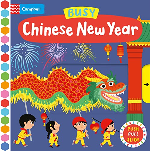 Children’s book cover depicting a red Chinese dragon and festive decorations.