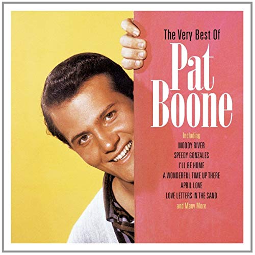 CD cover featuring Pat Boone’s portrait and song titles on yellow background.
