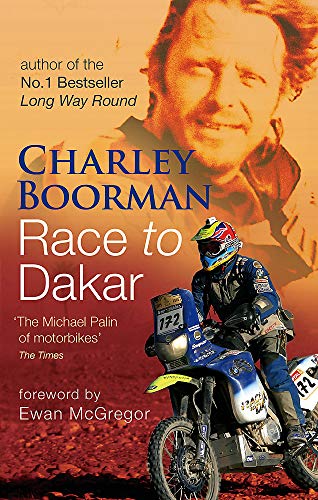 Book cover featuring Charley Boorman and a motorcyclist in the desert.