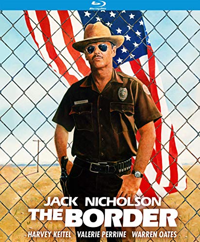 Blu-ray cover for "The Border" featuring Jack Nicholson in uniform.