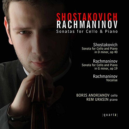 CD cover featuring cellist Boris Andrianov and composers’ names.