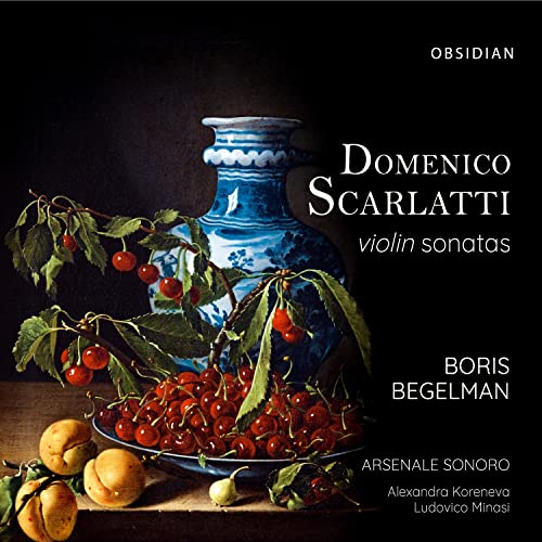 CD cover: still life painting of fruit, vase, and text “Scarlatti”.