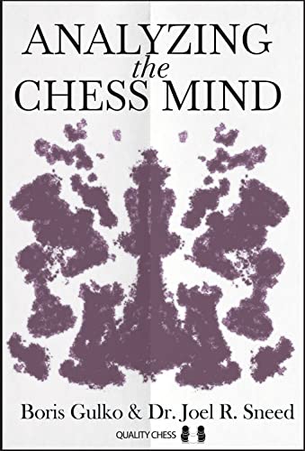 Book cover: “Analyzing the Chess Mind” with a chess piece inkblot.