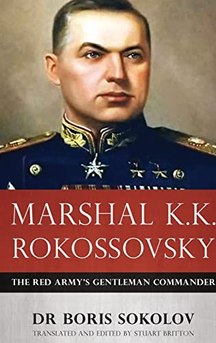 Portrait of Marshal Rokossovsky in military uniform, book cover.