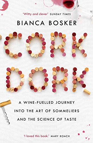 Book cover for Cork Dork with title spelled out in wine corks on white.