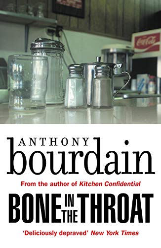 Book cover featuring a diner counter with condiments and text by Anthony Bourdain.