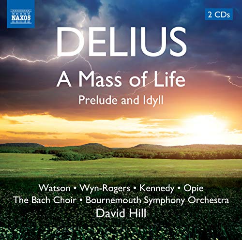 CD cover for Delius’ “Mass of Life” with landscape and text.