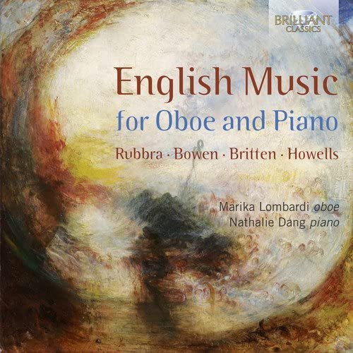 CD cover: “English Music for Oboe and Piano” with abstract art.
